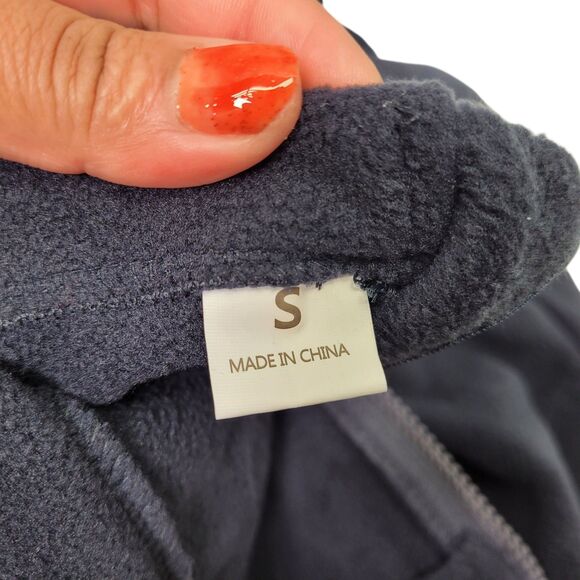 Dog Jumpsuit Jacket Sweater Clothes Zip Up Fleece Navy Blue Small - Picture 5 of 7